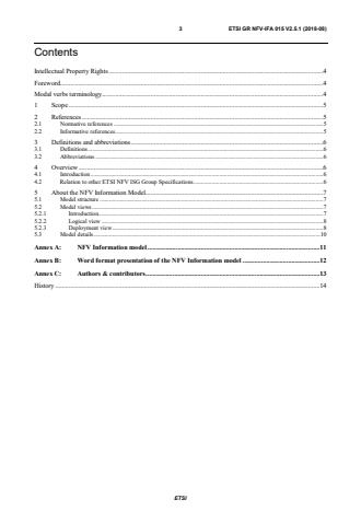 ETSI GR NFV-IFA 015 V2.5.1 (2018-08) ETSI GR NFV-IFA 015 V2.5.1 (2018-08) - Network Functions Virtualisation (NFV) Release 2; Management and Orchestration; Report on NFV Information Model