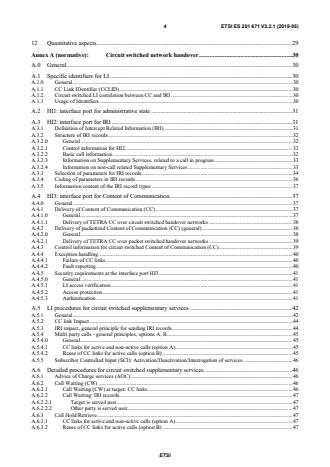 SIST ES 201 671 V3.2.1:2019 ETSI ES 201 671 V3.2.1 (2018-05) - Lawful Interception (LI); Handover interface for the lawful interception of telecommunications traffic - Page 4 preview