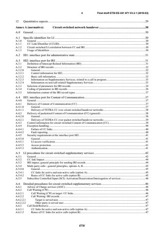 SIST ES 201 671 V3.2.1:2019 ETSI ES 201 671 V3.2.1 (2018-03) - Lawful Interception (LI); Handover interface for the lawful interception of telecommunications traffic - Page 4 preview