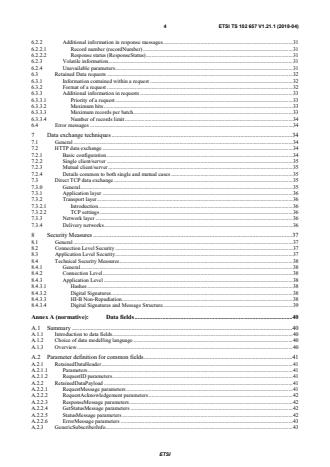 SIST-TS ETSI/TS 102 657 V1.21.1:2018 ETSI TS 102 657 V1.21.1 (2018-04) - Lawful Interception (LI); Retained data handling; Handover interface for the request and delivery of retained data - Page 4 preview