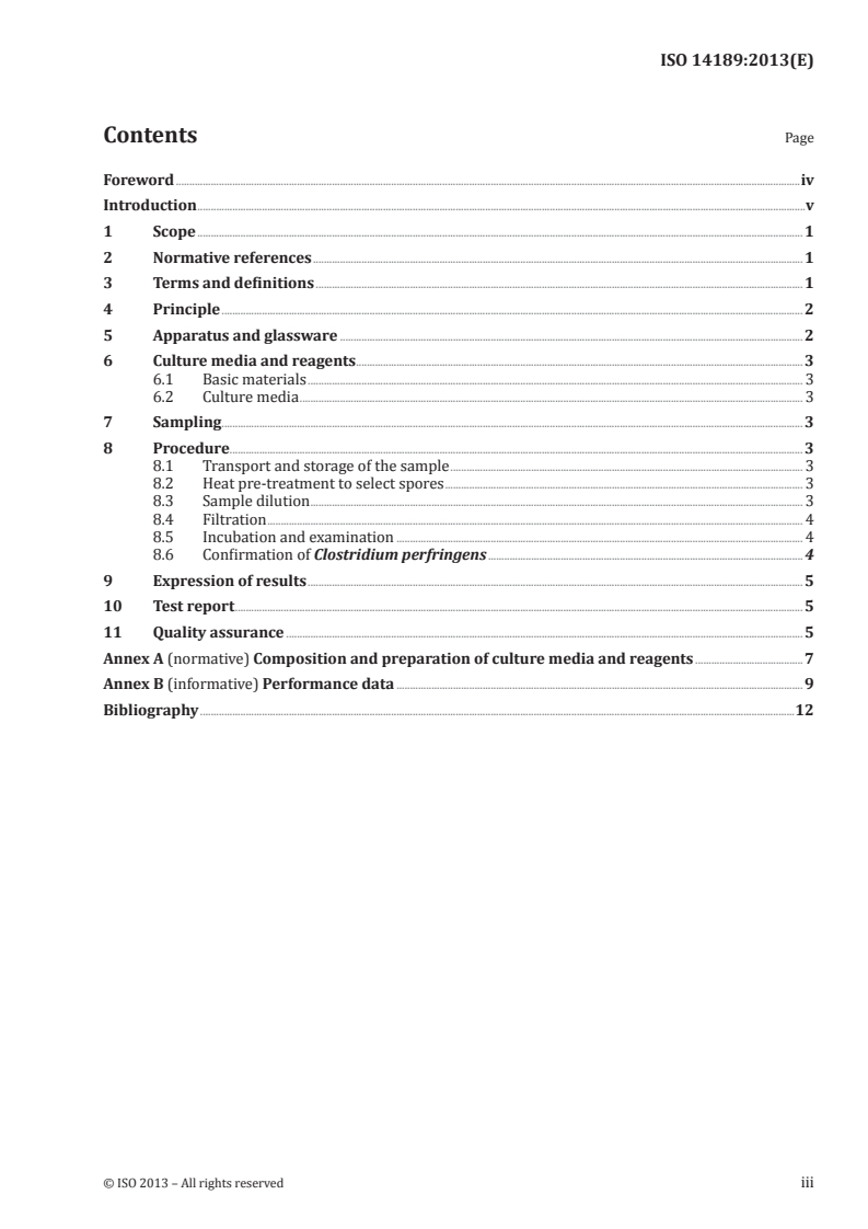 ISO 14189:2013 - Water quality — Enumeration of Clostridium perfringens — Method using membrane filtration
Released:10/29/2013