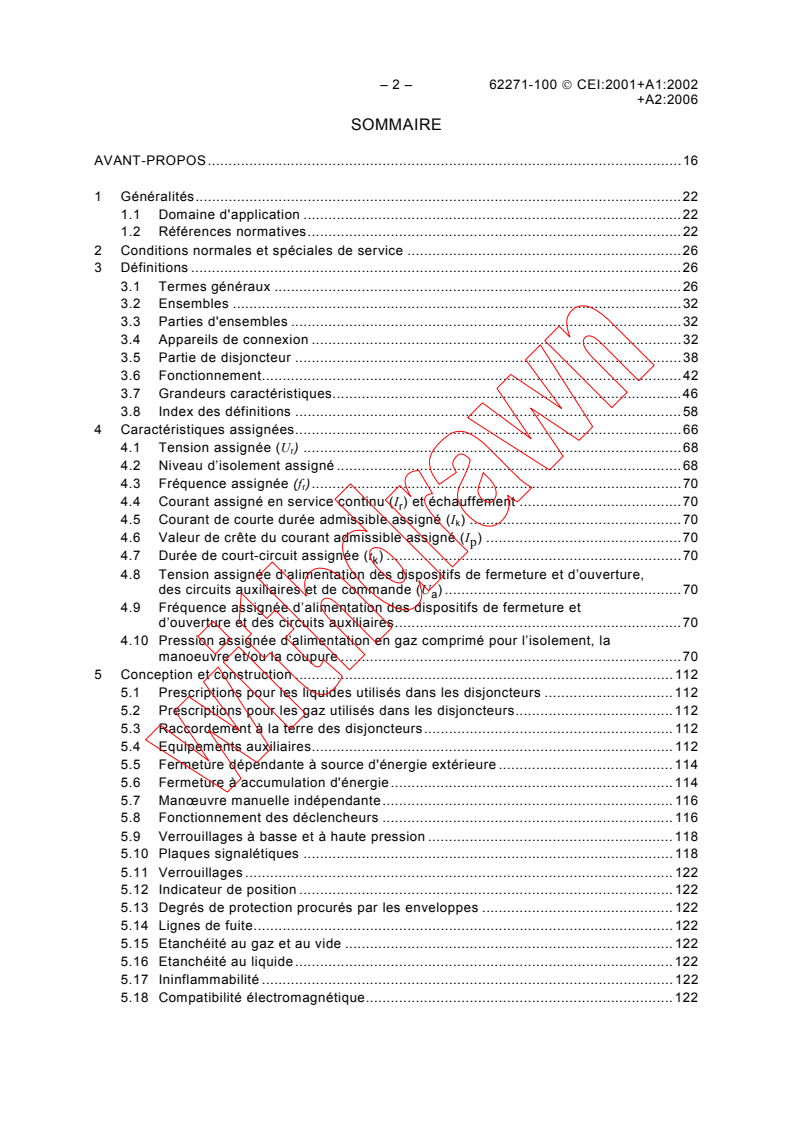 IEC 62271-100:2001 IEC 62271-100:2001+AMD1:2002+AMD2:2006 CSV - Appareillage a haute tension - Partie 100: Disjoncteurs a courant alternatif a haute tension
Released:10/24/2006 - Page 4 preview
