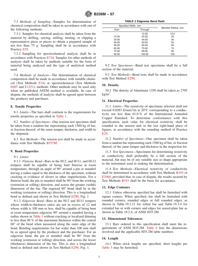 ASTM B236M-07 - Standard Specification for Aluminum Bars for Electrical Purposes (Bus Bars) [Metric]