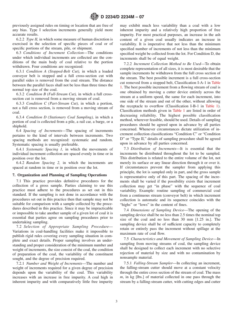 ASTM D2234/D2234M-07 - Standard Practice for Collection of a Gross Sample of Coal