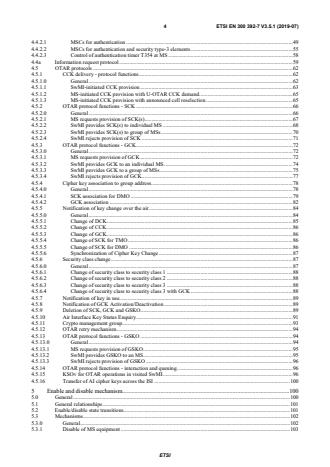 SIST EN 300 392-7 V3.5.1:2019 ETSI EN 300 392-7 V3.5.1 (2019-07) - Terrestrial Trunked Radio (TETRA); Voice plus Data (V+D); Part 7: Security - Page 4 preview