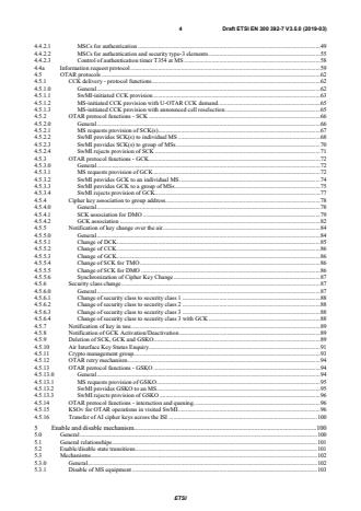 SIST EN 300 392-7 V3.5.1:2019 ETSI EN 300 392-7 V3.5.0 (2019-03) - Terrestrial Trunked Radio (TETRA); Voice plus Data (V+D); Part 7: Security - Page 4 preview