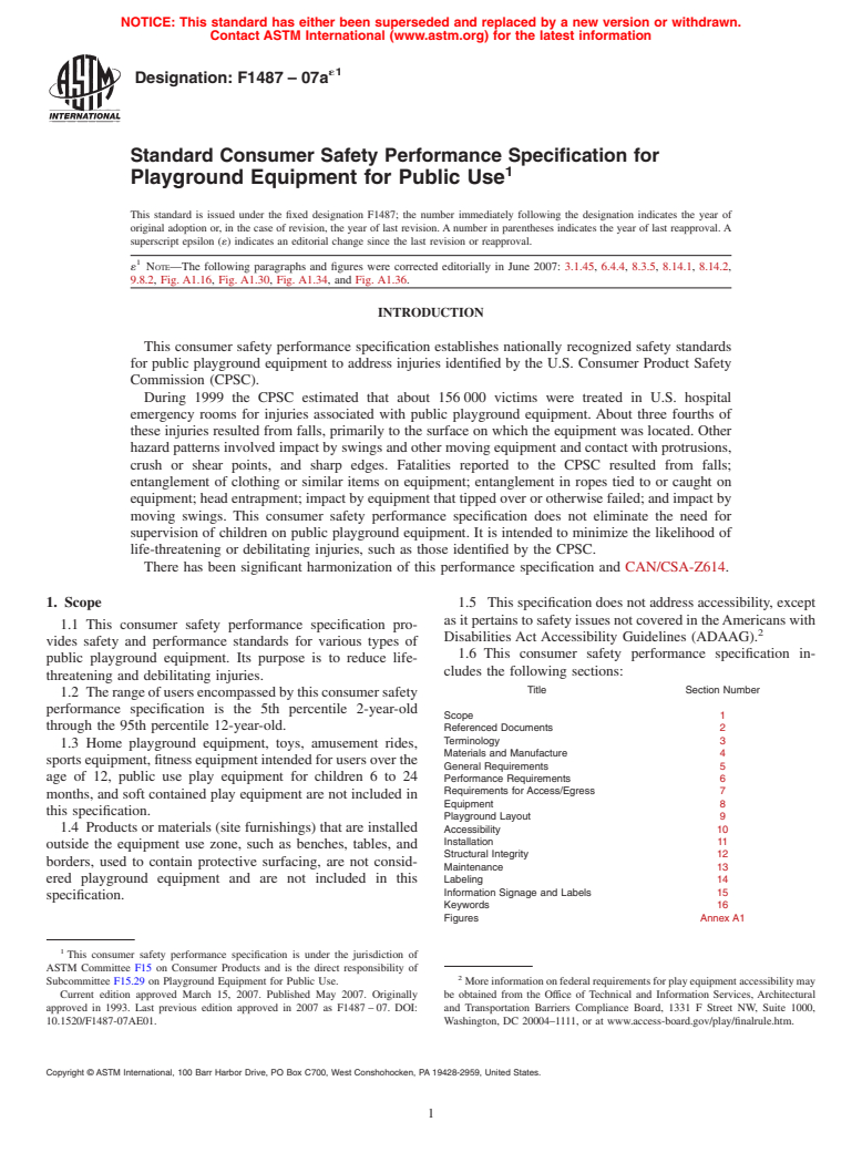 ASTM F1487-07ae1 - Standard Consumer Safety Performance Specification for Playground Equipment for Public Use