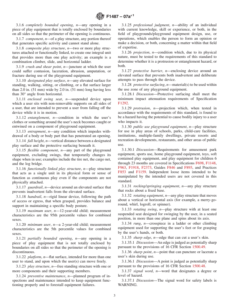 ASTM F1487-07ae1 - Standard Consumer Safety Performance Specification for Playground Equipment for Public Use