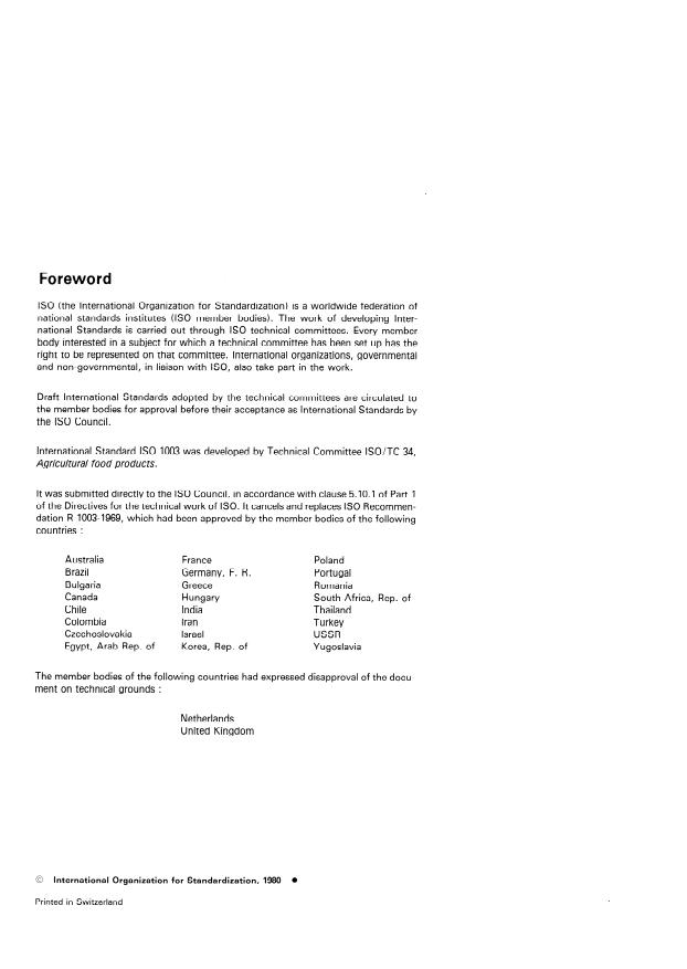 ISO 1003:1980 ISO 1003:1980 - Spices and condiments -- Ginger, whole, in pieces, or ground -- Specification - Page 2 preview