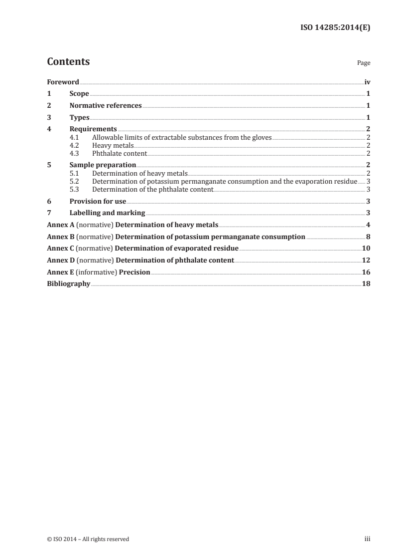 ISO 14285:2014 - Rubber and plastics gloves for food services — Limits for extractable substances
Released:7. 02. 2014