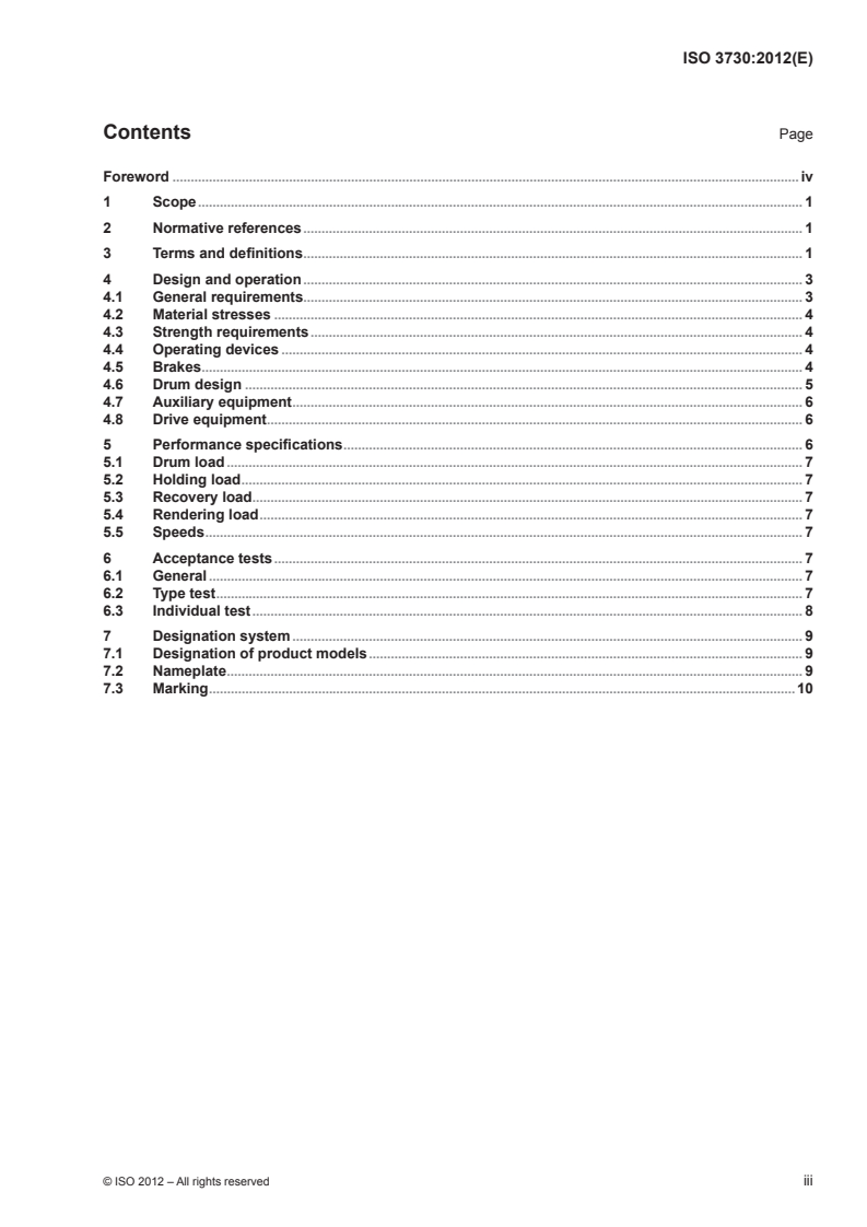 ISO 3730:2012 - Shipbuilding and marine structures — Mooring winches
Released:10/3/2012