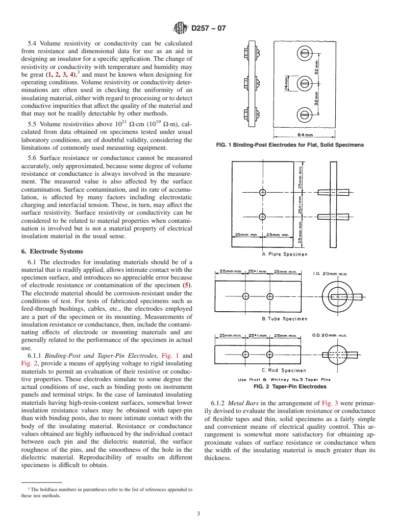 ASTM D257-07 - Standard Test Methods for DC Resistance or Conductance of Insulating Materials