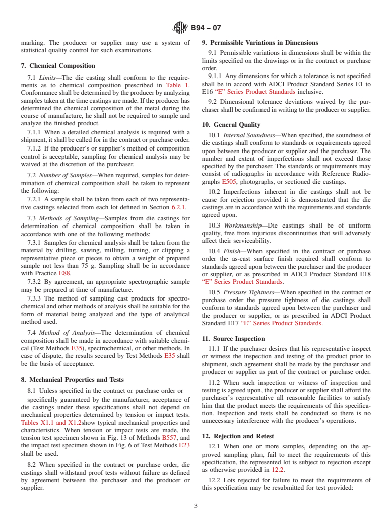 ASTM B94-07 - Standard Specification for Magnesium-Alloy Die Castings