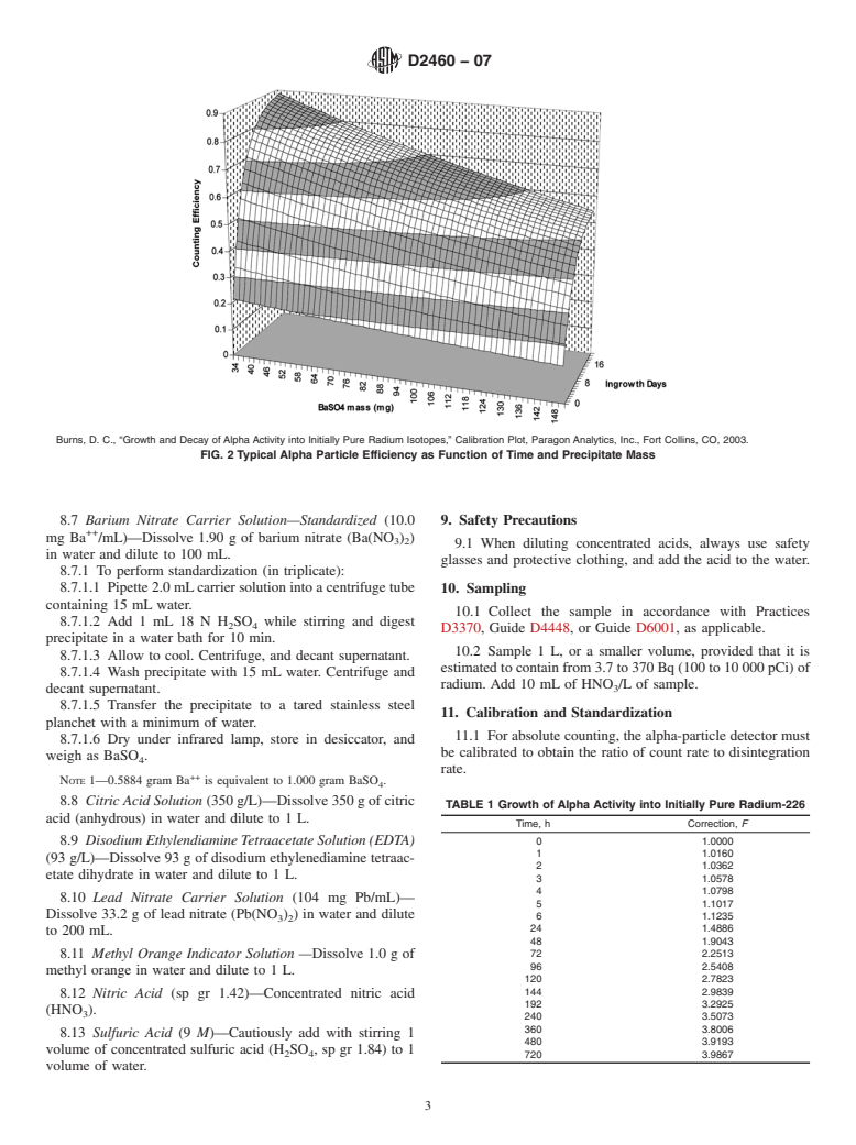 ASTM D2460-07 - Standard Test Method for Alpha-Particle-Emitting Isotopes of Radium in Water