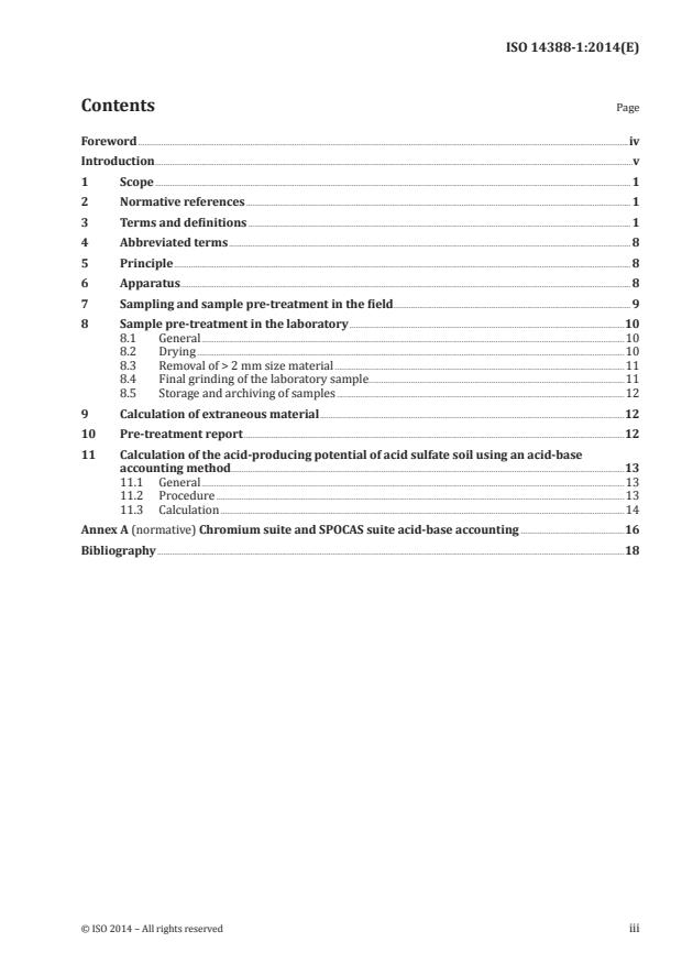 ISO 14388-1:2014 - Soil quality -- Acid-base accounting procedure for acid sulfate soils