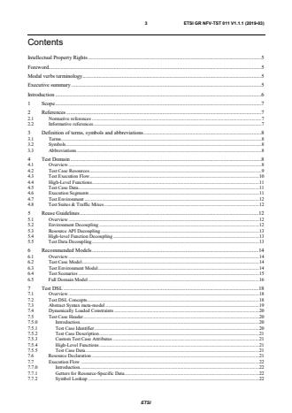 ETSI GR NFV-TST 011 V1.1.1 (2019-03) - Network Functions Virtualisation (NFV); Testing; Test Domain and Description Language Recommendations