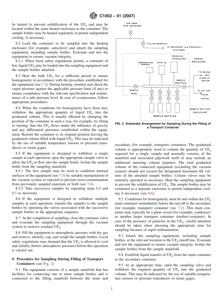 ASTM C1052-01(2007) - Standard Practice for  Bulk Sampling of Liquid Uranium Hexafluoride