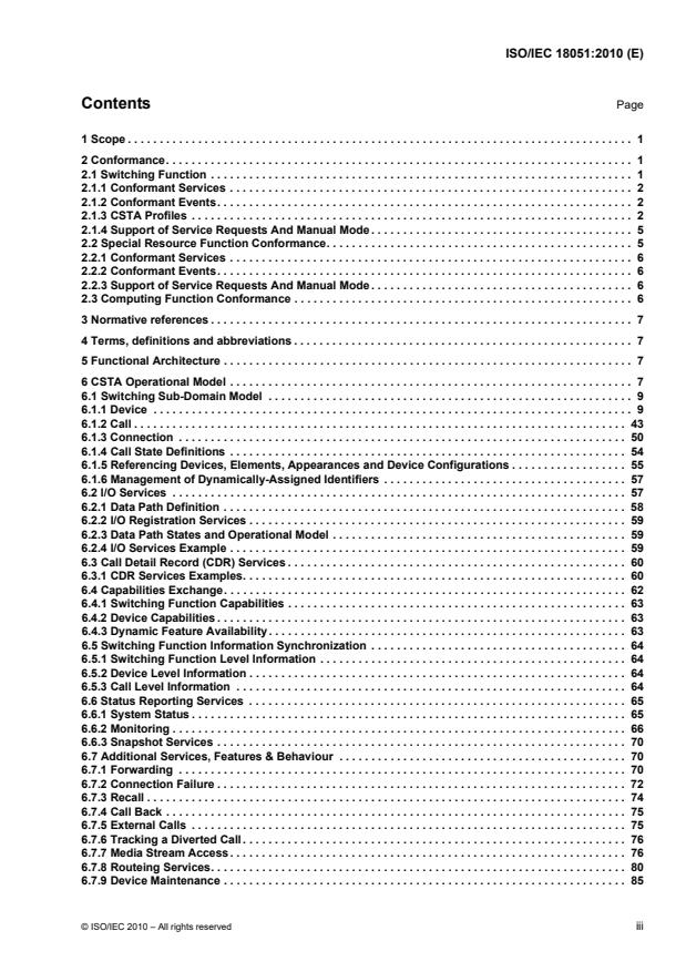 ISO/IEC 18051:2010 - Information technology -- Telecommunications and information exchange between systems -- Services for Computer Supported Telecommunications Applications (CSTA) Phase III