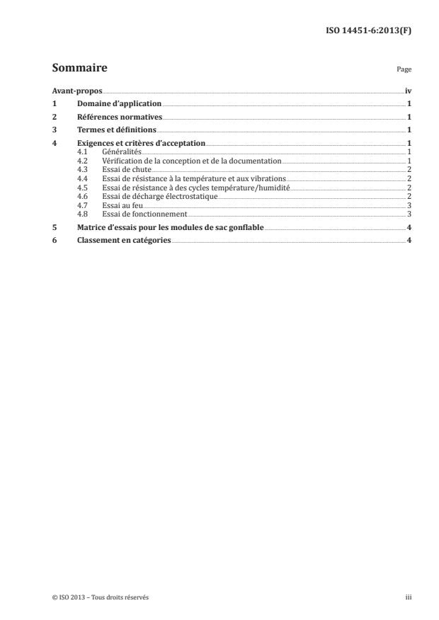 ISO 14451-6:2013 - Articles pyrotechniques -- Articles pyrotechniques pour véhicules