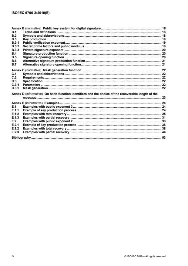 ISO/IEC 9796-2:2010 ISO/IEC 9796-2:2010 - Information technology -- Security techniques -- Digital signature schemes giving message recovery - Page 4 preview