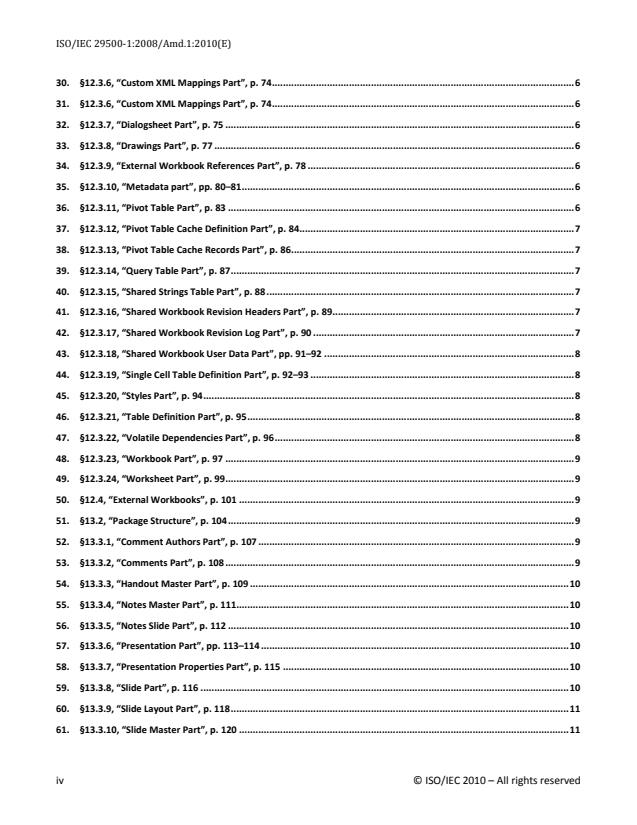 ISO/IEC 29500-1:2008/Amd 1:2010 ISO/IEC 29500-1:2008/Amd 1:2010 - Page 4 preview