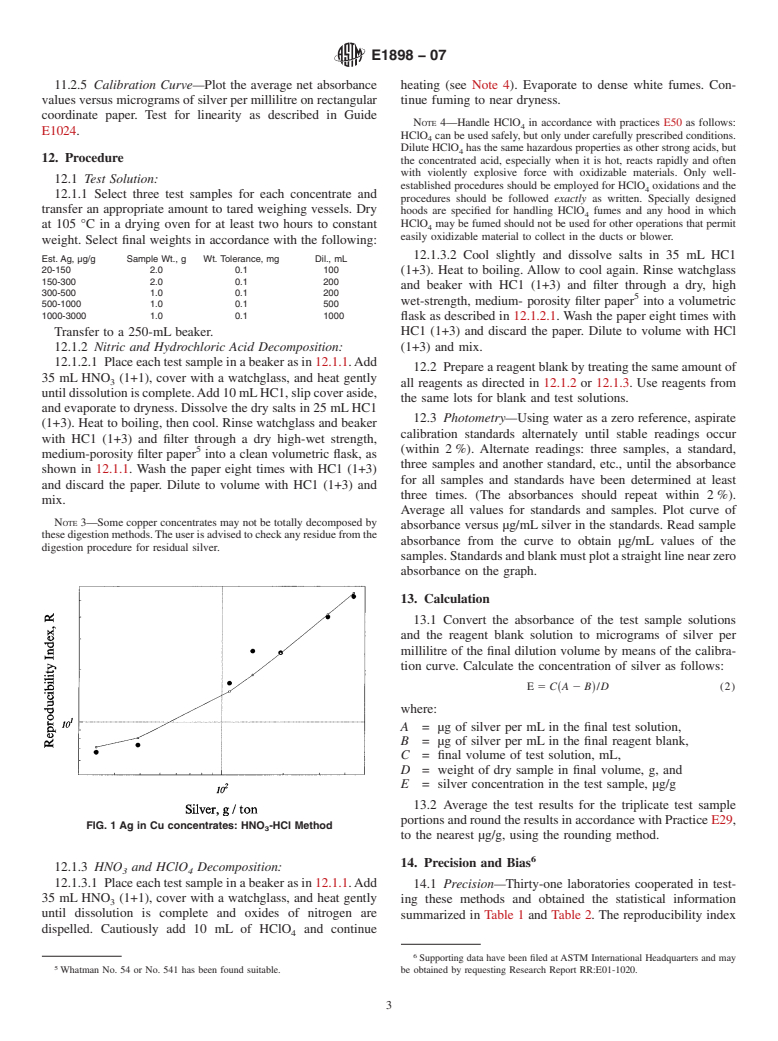 ASTM E1898-07 - Standard Test Method for Determination of Silver in Copper Concentrates by Flame Atomic Absorption Spectrometry