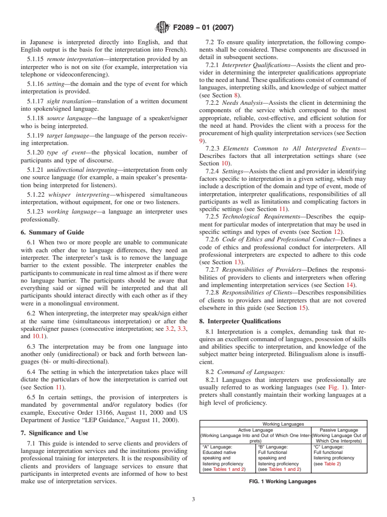 ASTM F2089-01(2007) - Standard Guide for Language Interpretation Services