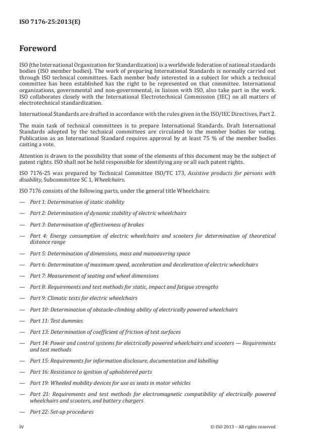 ISO 7176-25:2013 ISO 7176-25:2013 - Wheelchairs - Page 4 preview