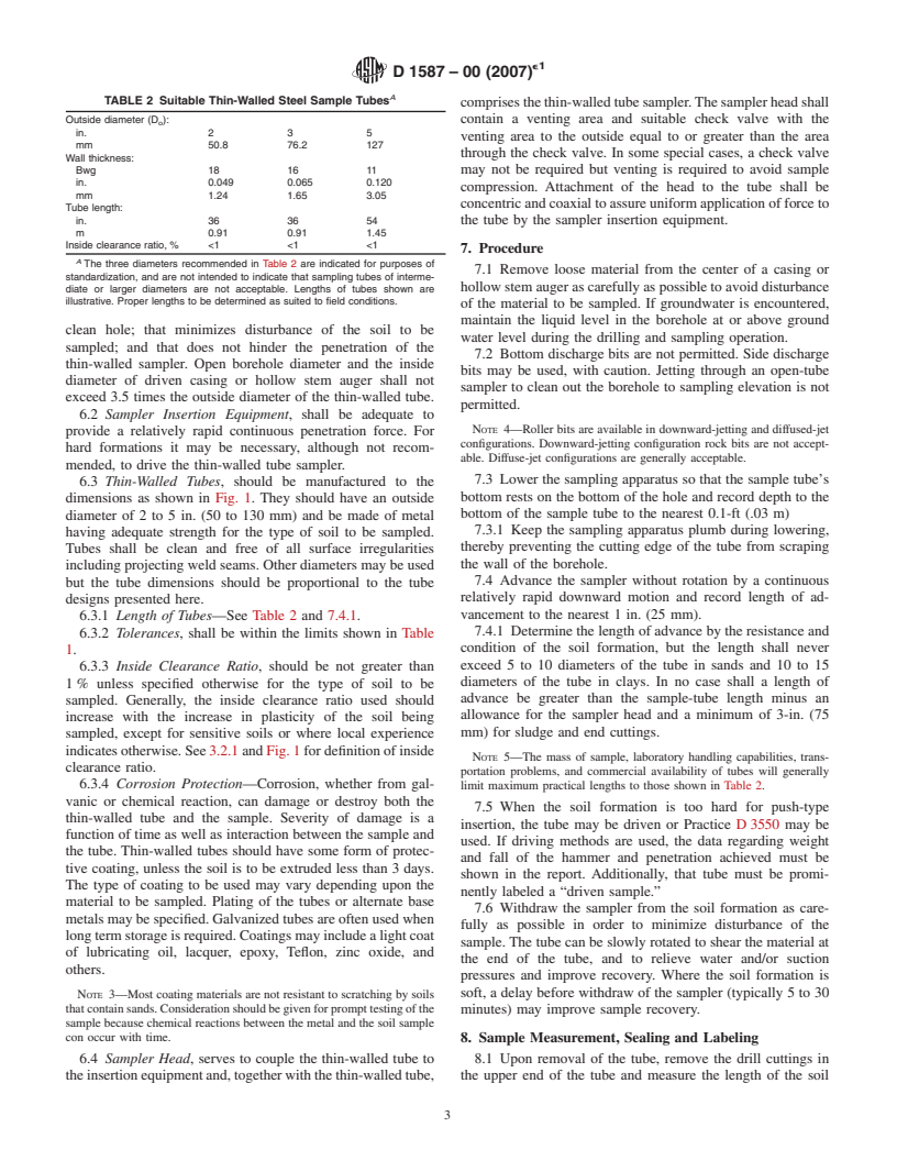 ASTM D1587-00(2007)e1 - Standard Practice for Thin-Walled Tube Sampling of Soils for Geotechnical Purposes