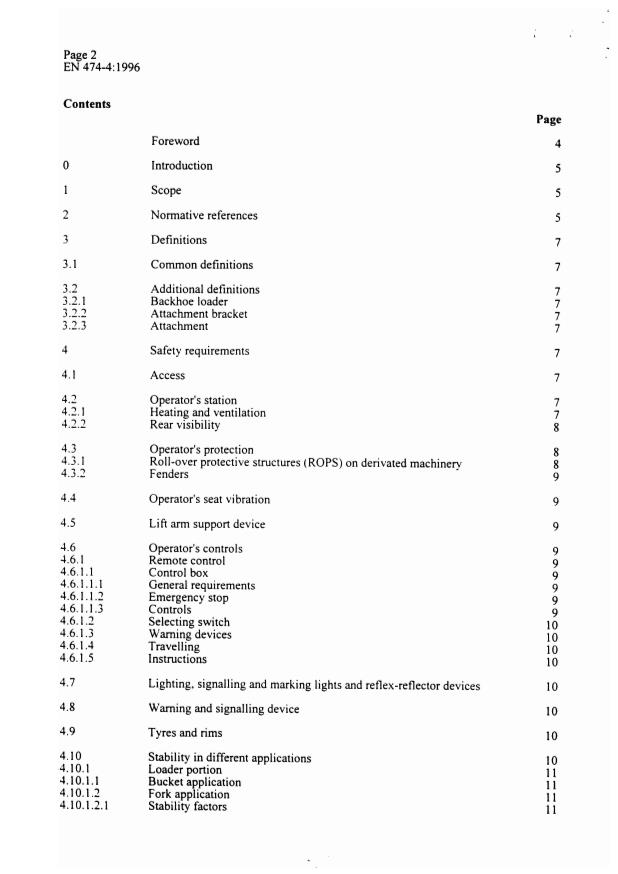 EN 474-4:1996 EN 474-4:2000 - Page 4 preview