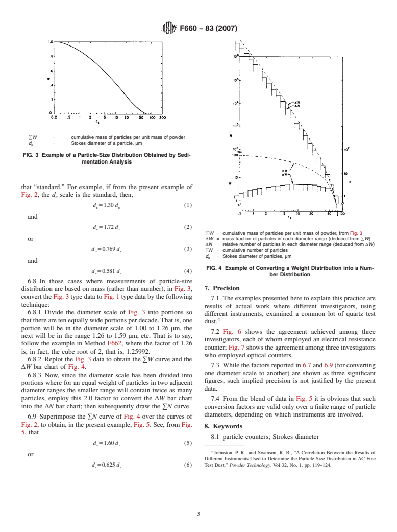 ASTM F660-83(2007) - Standard Practice for Comparing Particle Size in the Use of Alternative Types of Particle Counters