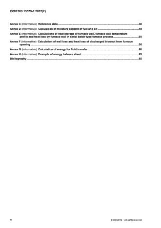 ISO 13579-1:2013 ISO 13579-1:2013 - Industrial furnaces and associated processing equipment -- Method of measuring energy balance and calculating efficiency - Page 4 preview