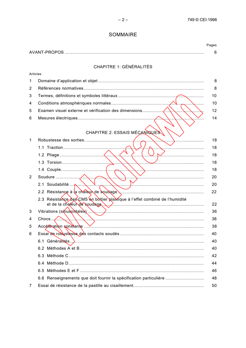 IEC 60749:1996 IEC 60749:1996 - Semiconductor devices - Mechanical and climatic test methods
Released:10/28/1996 - Page 4 preview
