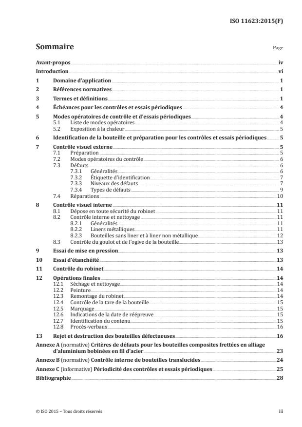 ISO 11623:2015 - Bouteilles a gaz -- Construction composite -- Contrôles et essais périodiques
