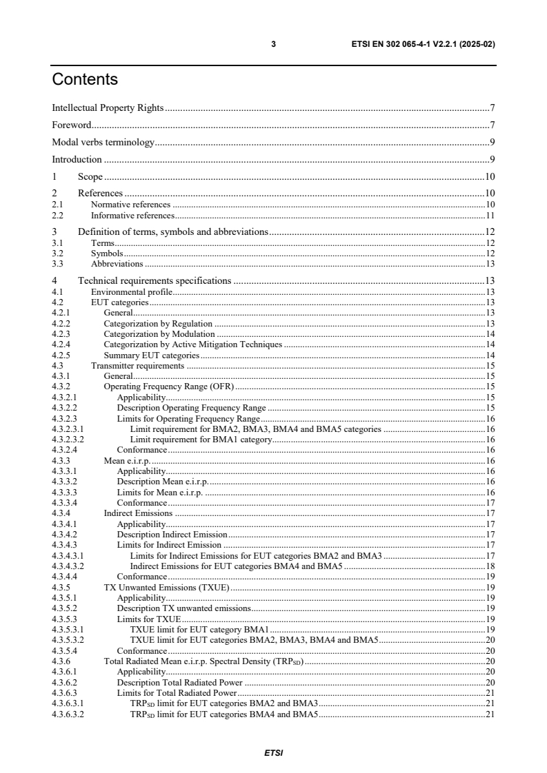 ETSI EN 302 065-4-1 V2.2.1 (2025-02) - Short Range Devices (SRD) using Ultra Wide Band technology (UWB); Harmonised Standard for access to radio spectrum; Part 4: Material Sensing devices; Sub-part 1: Building material analysis operating within 30 MHz to 10,6 GHz