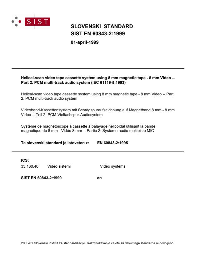 EN 60843-2:1999