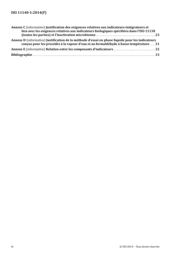 ISO 11140-1:2014 ISO 11140-1:2014 - Stérilisation des produits de santé -- Indicateurs chimiques - Page 4 preview
