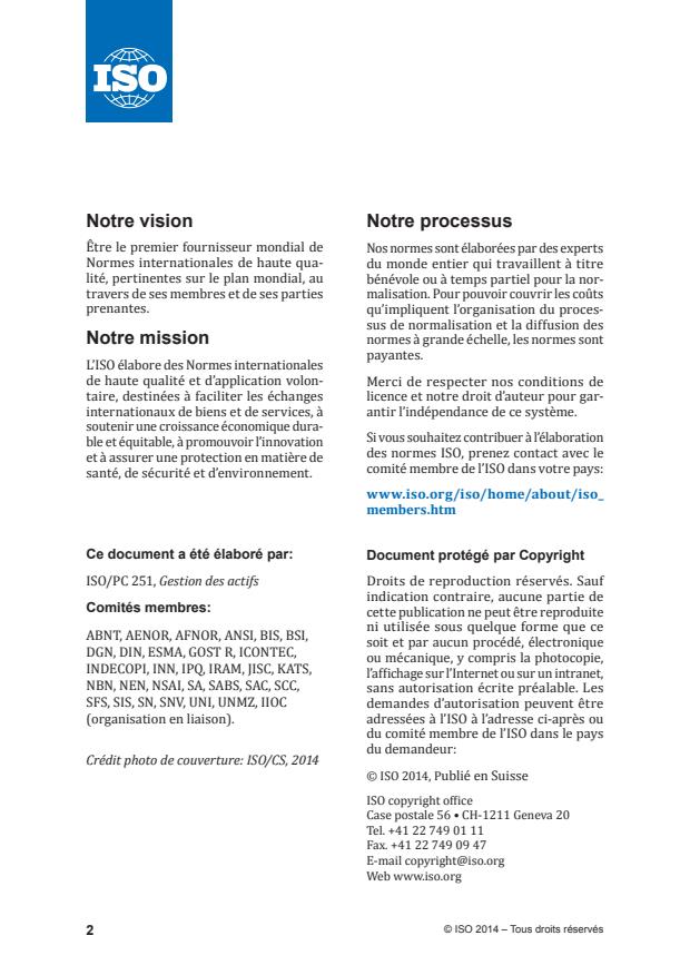 ISO 55001:2014 ISO 55001:2014 - Gestion d'actifs -- Systemes de management -- Exigences - Page 2 preview