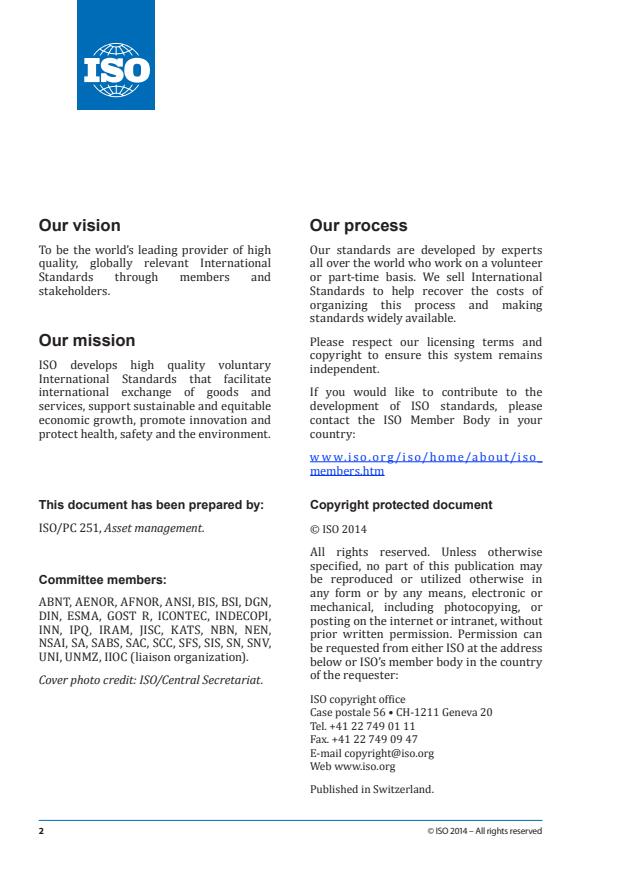 ISO 55001:2014 ISO 55001:2014 - Asset management -- Management systems -- Requirements - Page 2 preview