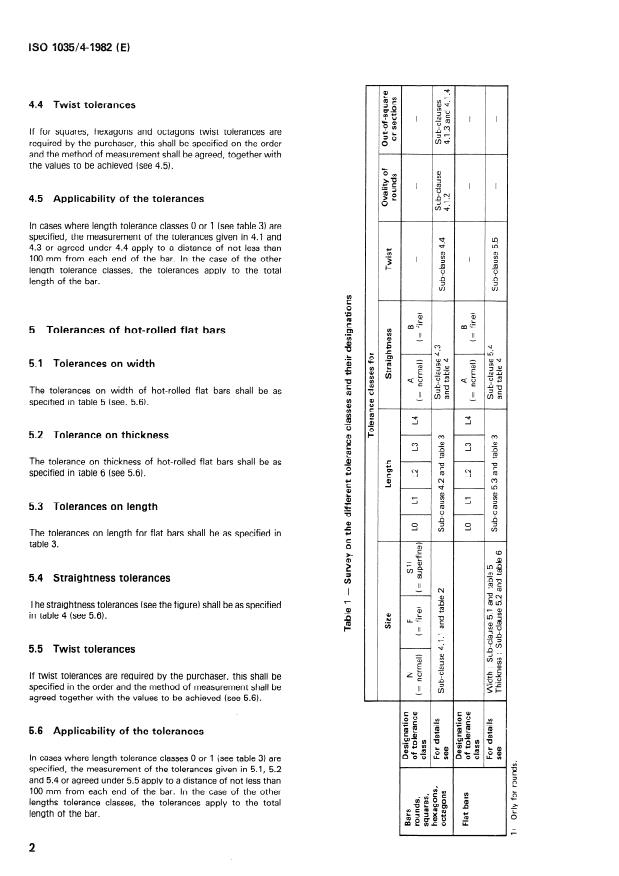 ISO 1035-4:1982 ISO 1035-4:1982 - Hot-rolled steel bars - Page 4 preview
