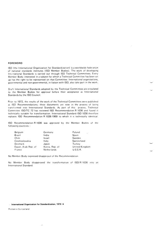 ISO 1036:1976 ISO 1036:1976 - Textile machinery and accessories -- Dyeing and finishing machines -- Definition of left and right sides - Page 2 preview