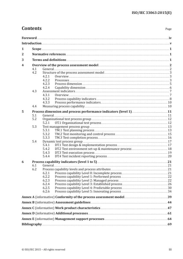 ISO/IEC 33063:2015 ISO/IEC 33063:2015 - Information technology — Process assessment — Process assessment model for software testing
Released:7/28/2015 - Page 3 preview