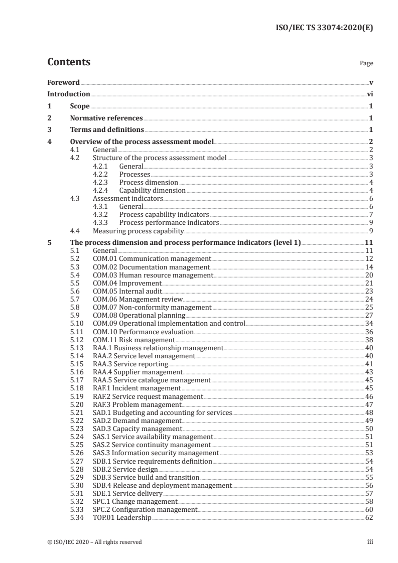 ISO/IEC TS 33074:2020 ISO/IEC TS 33074:2020 - Information technology — Process assessment — Process capability assessment model for service management
Released:5/26/2020 - Page 3 preview