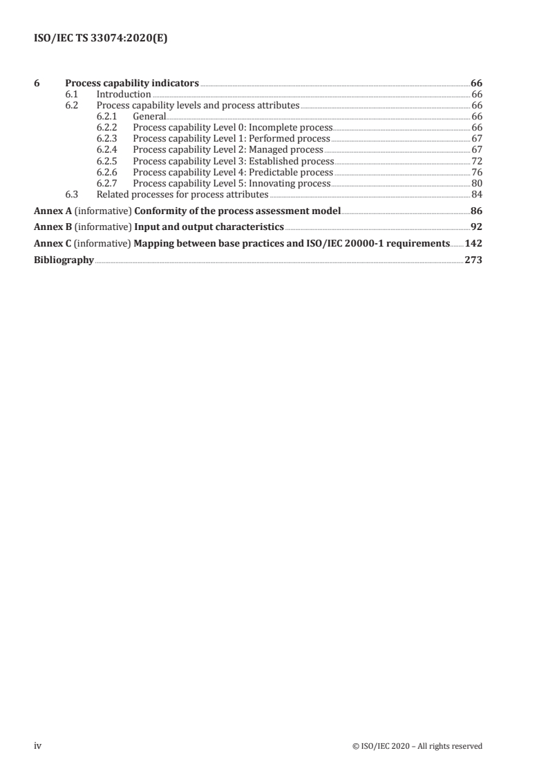 ISO/IEC TS 33074:2020 ISO/IEC TS 33074:2020 - Information technology — Process assessment — Process capability assessment model for service management
Released:5/26/2020 - Page 4 preview