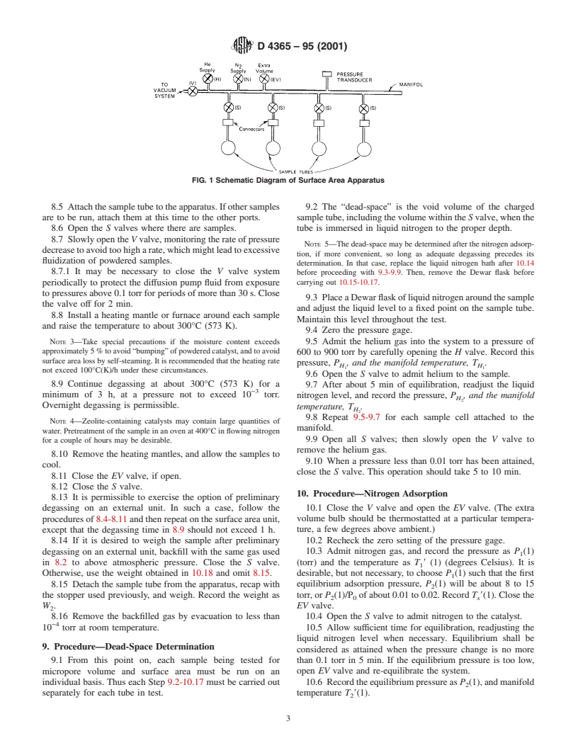 ASTM D4365-95(2001) - Standard Test Method for Determining Micropore Volume and Zeolite Area of a Catalyst