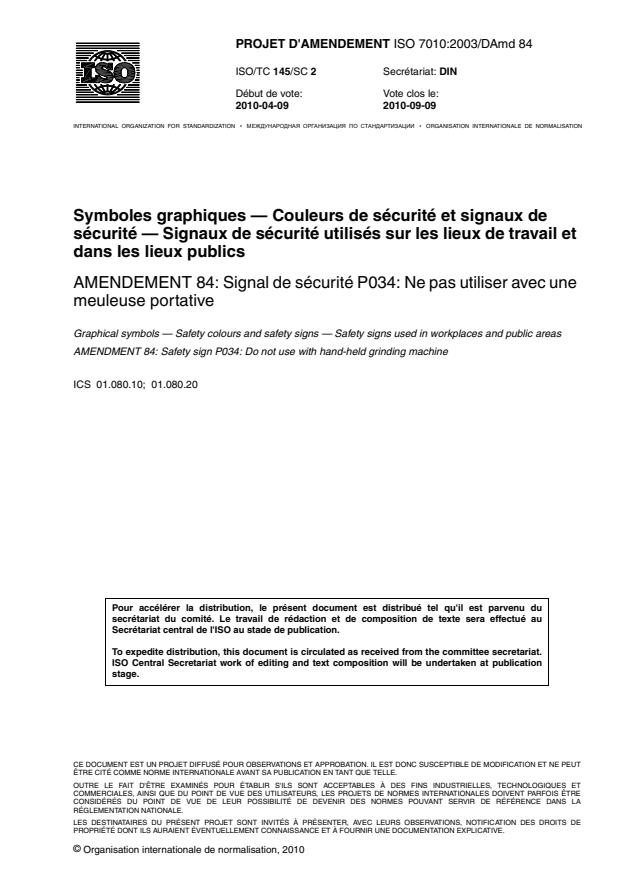 ISO 7010:2003/DAmd 84