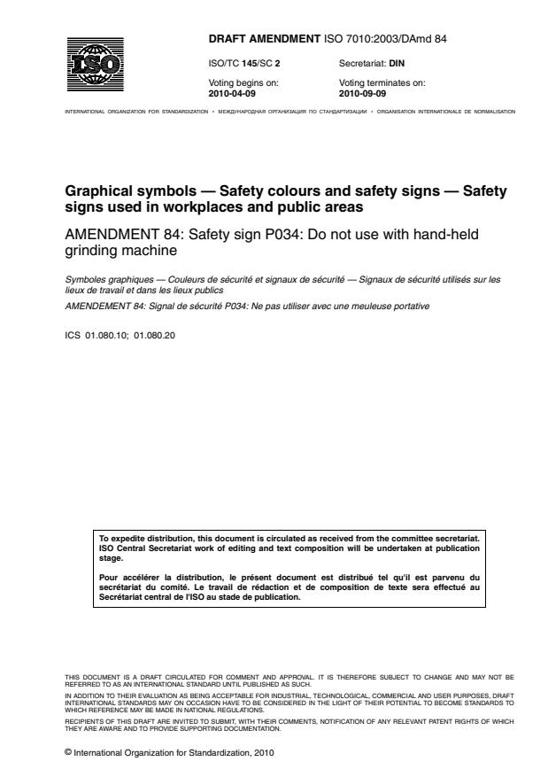 ISO 7010:2003/DAmd 84
