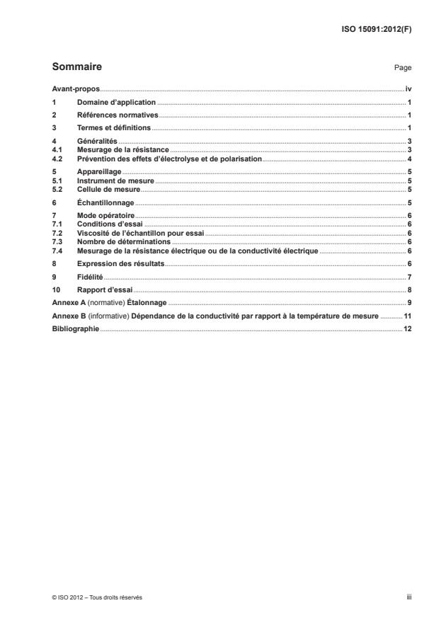 ISO 15091:2012 - Peintures et vernis -- Détermination de la conductivité et de la résistance électriques