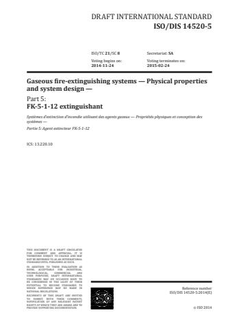 ISO 14520-5:2016 - Gaseous fire-extinguishing systems -- Physical properties and system design