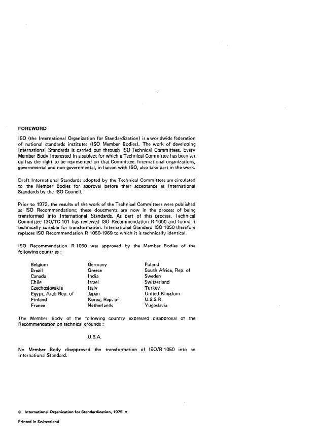 SIST ISO 1050:1997 ISO 1050:1975 - Continuous mechanical handling equipment for loose bulk materials -- Screw conveyors - Page 2 preview